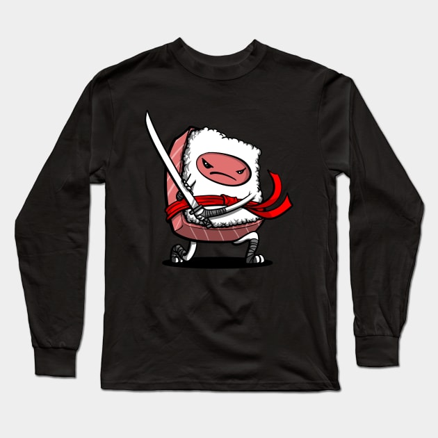 Sushi Samurai Ninja Long Sleeve T-Shirt by underheaven